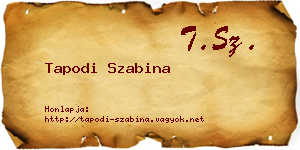 Tapodi Szabina névjegykártya