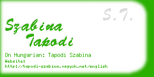 szabina tapodi business card